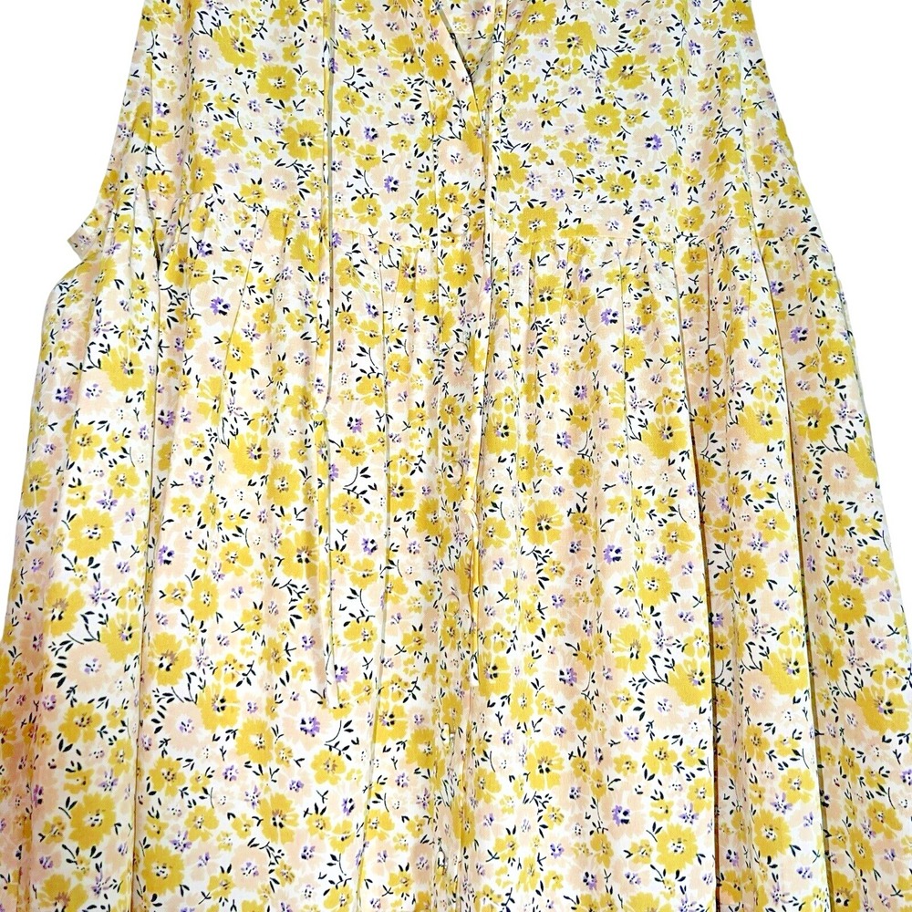 Grunge Retro 90s Cottage Core Feminine Floral Tiered Babydoll‎ Mini Dress Sm - Picture 5 of 16